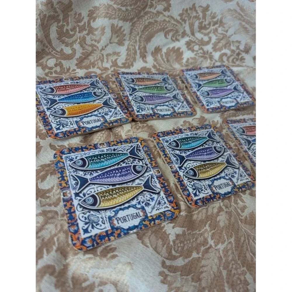 Portugal Fish Sardine Coaster Souvenir Set of 6